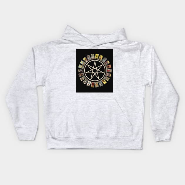 Fairy Star & Tarot Circle Kids Hoodie by wildtribe